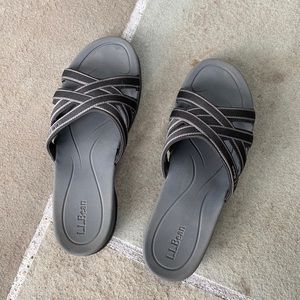 L.L Bean Women's Boothbay Slide Sandals in black